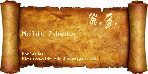 Moldt Zdenka névjegykártya